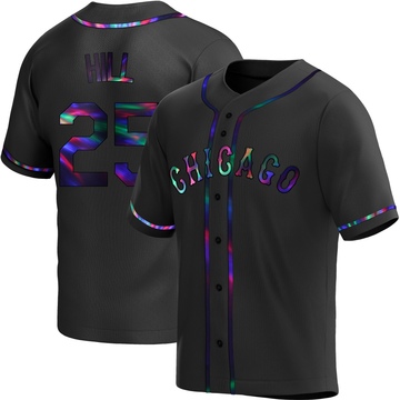 Replica Derek Hill Youth Chicago White Sox Black Holographic Alternate Jersey