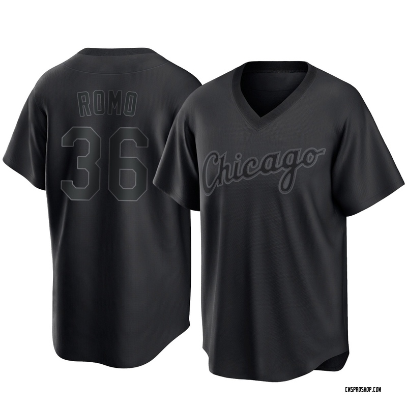 Replica Drew Romo Men's Chicago White Sox Black Pitch Fashion Jersey