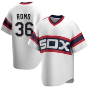 Replica Drew Romo Men's Chicago White Sox White Cooperstown Collection Jersey
