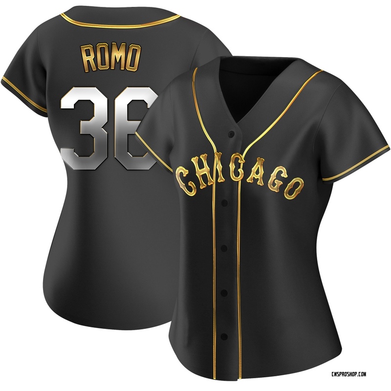 Replica Drew Romo Women's Chicago White Sox Black Golden Alternate Jersey