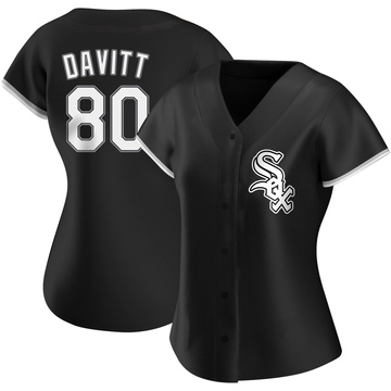 Replica Duncan Davitt Women's Chicago White Sox Black Alternate Jersey