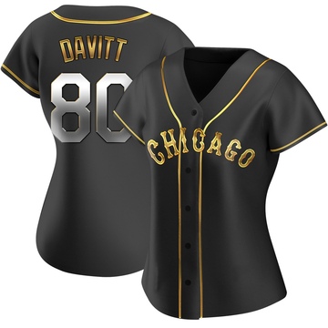 Replica Duncan Davitt Women's Chicago White Sox Black Golden Alternate Jersey