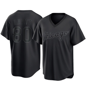 Replica Duncan Davitt Youth Chicago White Sox Black Pitch Fashion Jersey