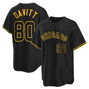 Replica Duncan Davitt Youth Chicago White Sox Black Snake Skin City Jersey