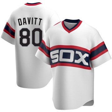 Replica Duncan Davitt Youth Chicago White Sox White Cooperstown Collection Jersey