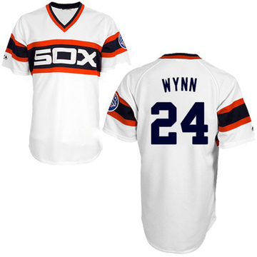 Replica Early Wynn Men's Chicago White Sox White 1983 Throwback Jersey