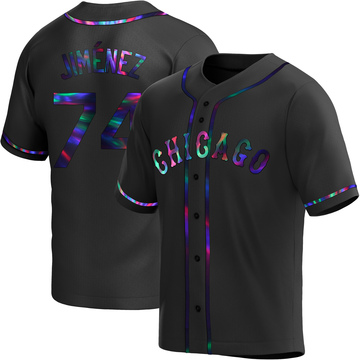 Replica Eloy Jimenez Men's Chicago White Sox Black Holographic Alternate Jersey