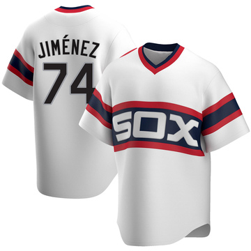 Replica Eloy Jimenez Men's Chicago White Sox White Cooperstown Collection Jersey