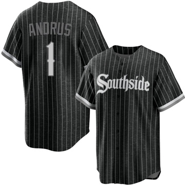 Replica Elvis Andrus Youth Chicago White Sox Black 2021 City Connect Jersey
