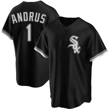 Replica Elvis Andrus Youth Chicago White Sox Black Alternate Jersey
