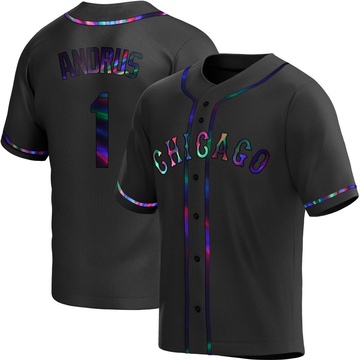 Replica Elvis Andrus Youth Chicago White Sox Black Holographic Alternate Jersey