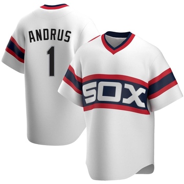 Replica Elvis Andrus Youth Chicago White Sox White Cooperstown Collection Jersey