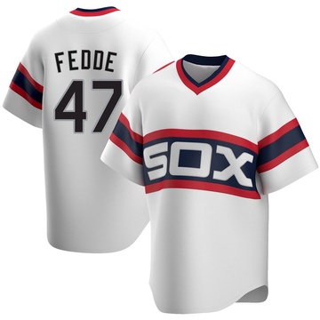 Replica Erick Fedde Men's Chicago White Sox White Cooperstown Collection Jersey