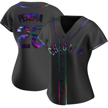 Replica Everson Pereira Women's Chicago White Sox Black Holographic Alternate Jersey
