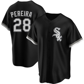Replica Everson Pereira Youth Chicago White Sox Black Alternate Jersey