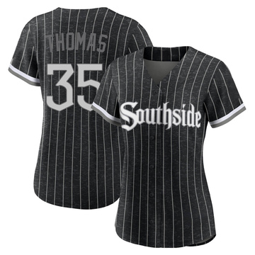 Replica Frank Thomas Women's Chicago White Sox Black 2021 City Connect Jersey