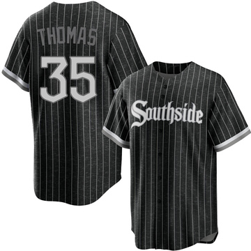 Replica Frank Thomas Youth Chicago White Sox Black 2021 City Connect Jersey