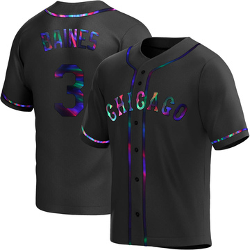 Replica Harold Baines Youth Chicago White Sox Black Holographic Alternate Jersey