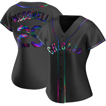 Replica Jack Mcdowell Women's Chicago White Sox Black Holographic Alternate Jersey