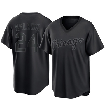 Replica Jarred Kelenic Men's Chicago White Sox Black Pitch Fashion Jersey