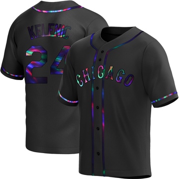 Replica Jarred Kelenic Youth Chicago White Sox Black Holographic Alternate Jersey