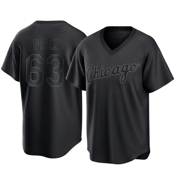 Replica Jedixson Paez Men's Chicago White Sox Black Pitch Fashion Jersey