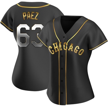 Replica Jedixson Paez Women's Chicago White Sox Black Golden Alternate Jersey