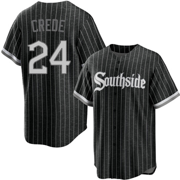 Replica Joe Crede Youth Chicago White Sox Black 2021 City Connect Jersey