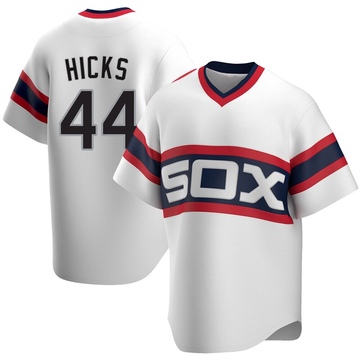 Replica Jordan Hicks Men's Chicago White Sox White Cooperstown Collection Jersey