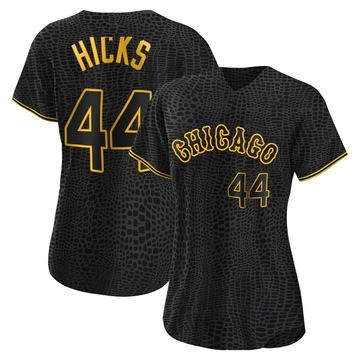 Replica Jordan Hicks Women's Chicago White Sox Black Snake Skin City Jersey