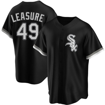 Replica Jordan Leasure Youth Chicago White Sox Black Alternate Jersey