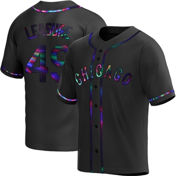 Replica Jordan Leasure Youth Chicago White Sox Black Holographic Alternate Jersey
