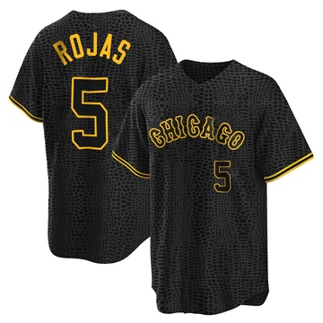 Replica Josh Rojas Men's Chicago White Sox Black Snake Skin City Jersey