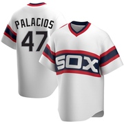Replica Joshua Palacios Men's Chicago White Sox White Cooperstown Collection Jersey