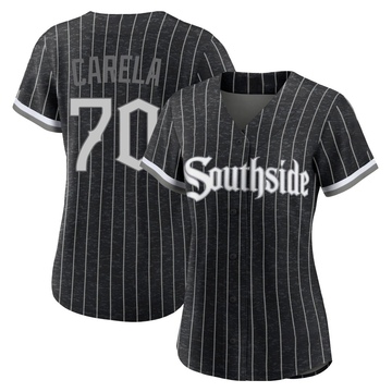 Replica Juan Carela Women's Chicago White Sox Black 2021 City Connect Jersey