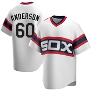 Replica Justin Anderson Men's Chicago White Sox White Cooperstown Collection Jersey