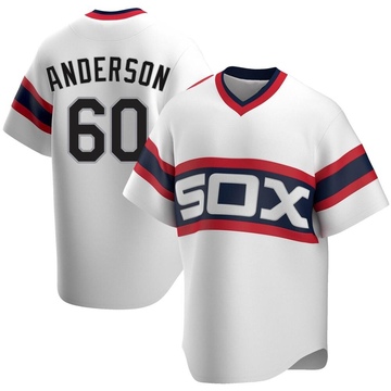 Replica Justin Anderson Men's Chicago White Sox White Cooperstown Collection Jersey