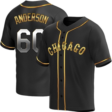 Replica Justin Anderson Youth Chicago White Sox Black Golden Alternate Jersey