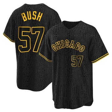 Replica Ky Bush Men's Chicago White Sox Black Snake Skin City Jersey