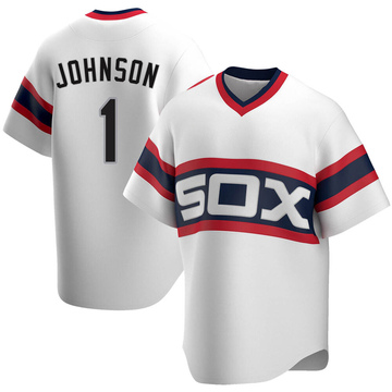 Replica Lance Johnson Men's Chicago White Sox White Cooperstown Collection Jersey