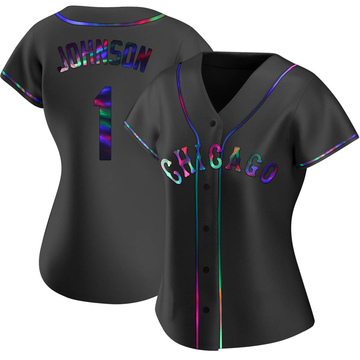 Replica Lance Johnson Women's Chicago White Sox Black Holographic Alternate Jersey