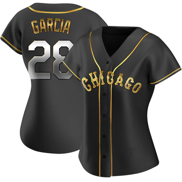 Replica Leury Garcia Women's Chicago White Sox Black Golden Alternate Jersey