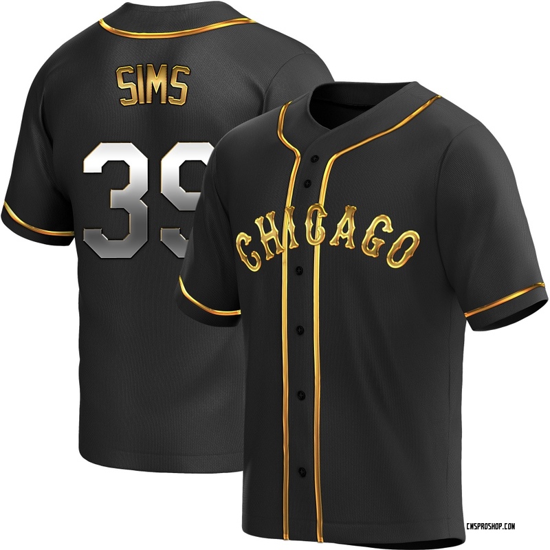 Replica Lucas Sims Youth Chicago White Sox Black Golden Alternate Jersey