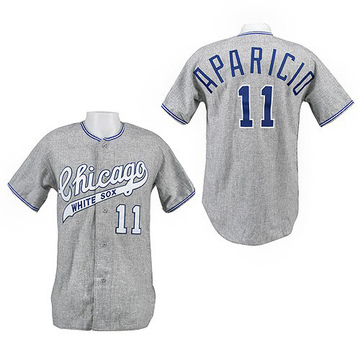 Replica Luis Aparicio Men's Chicago White Sox Grey 1969 Throwback Jersey