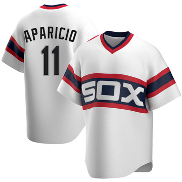 Replica Luis Aparicio Men's Chicago White Sox White Cooperstown Collection Jersey