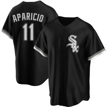 Replica Luis Aparicio Youth Chicago White Sox Black Alternate Jersey