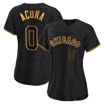 Replica Luisangel Acuna Women's Chicago White Sox Black Snake Skin City Jersey