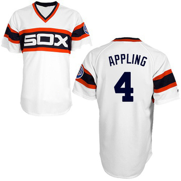 Replica Luke Appling Men's Chicago White Sox White 1983 Throwback Jersey
