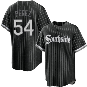 Replica Martin Perez Youth Chicago White Sox Black 2021 City Connect Jersey