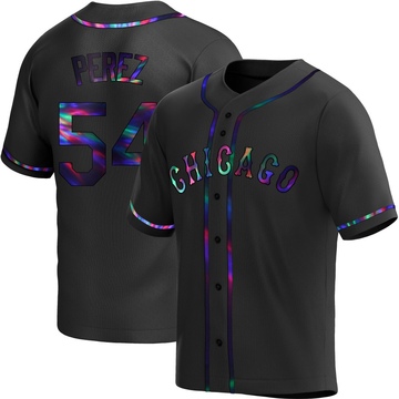 Replica Martin Perez Youth Chicago White Sox Black Holographic Alternate Jersey